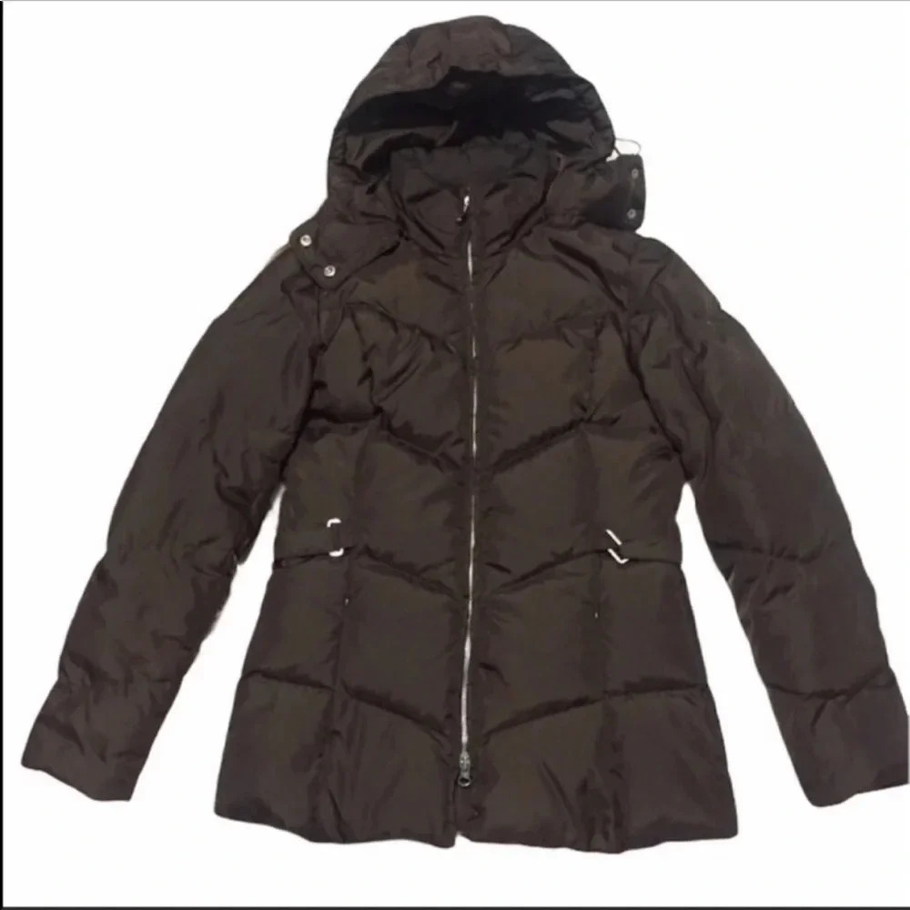 Tommy Hilfiger Brown Puffer Down & Feather Filling Jacket Size Small